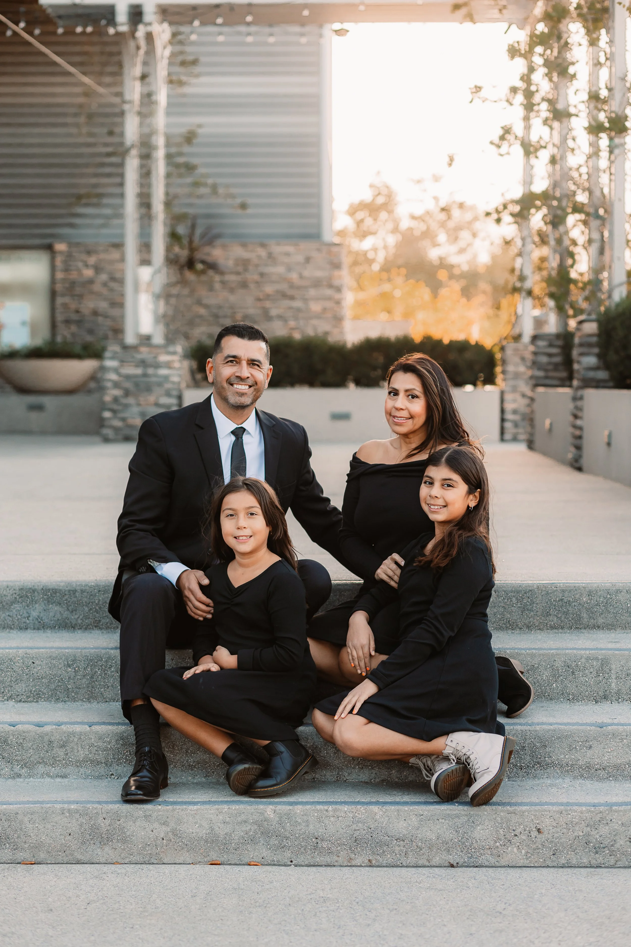 Santa Clarita Photographer - Santa Clarita Family Photographer - Santa Clarita Family Photos - this photo location is at Newhall library in Newhall santa clarita california - family of 4 photos