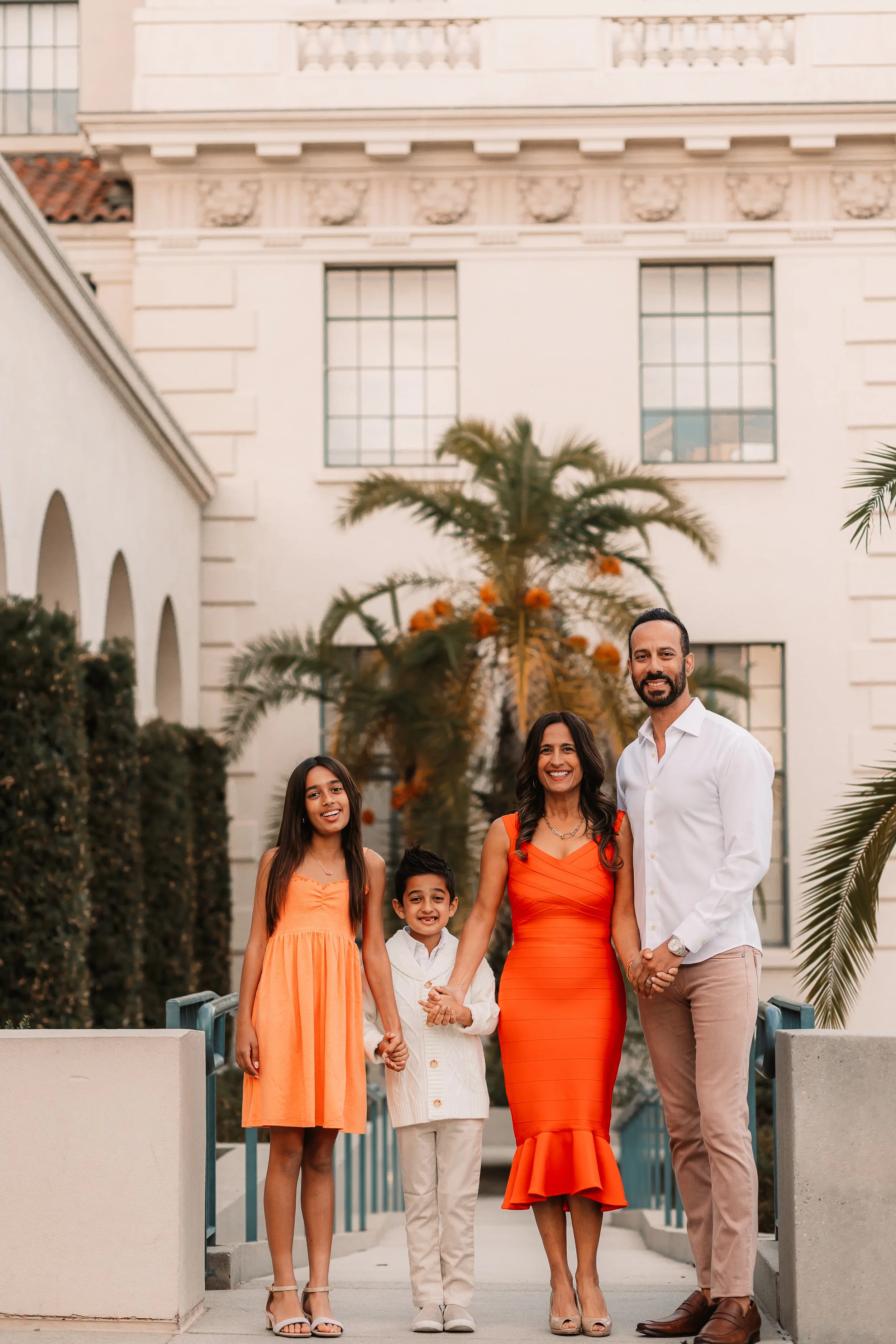 Santa Clarita Photographer - Santa Clarita Family Photographer - Santa Clarita Family Photos - this photo location is at pasadena city hall in pasadena california los angeles county - family of 4 photos