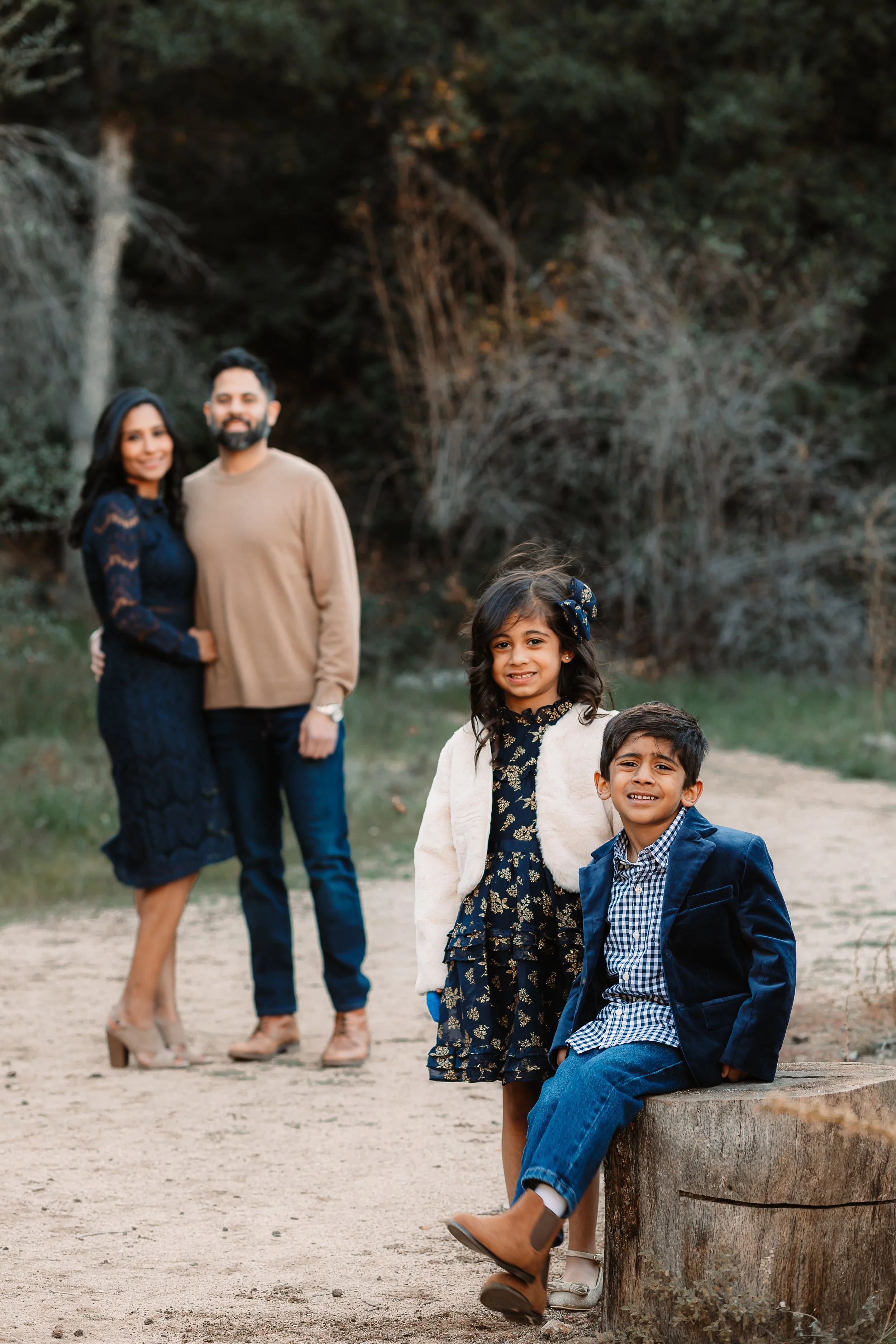Santa Clarita Photographer - Santa Clarita Family Photographer - Santa Clarita Family Photos - this photo location is at placerita canyon nature center santa clarita california - family of 4 photos
