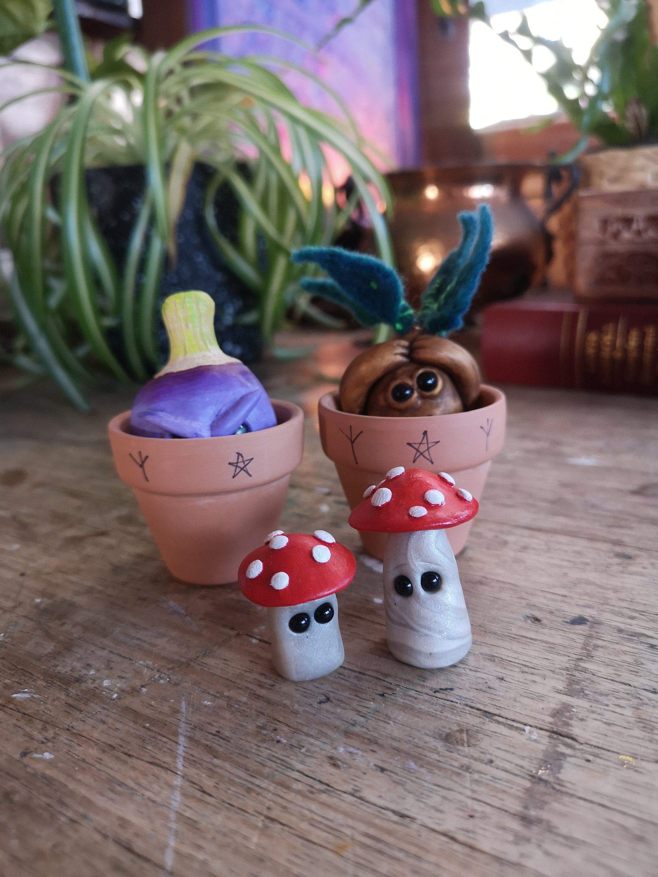 Winter Veg! Mandrake, Grumpy Turnip and Amanita Mushroom Witches Garden Bundle