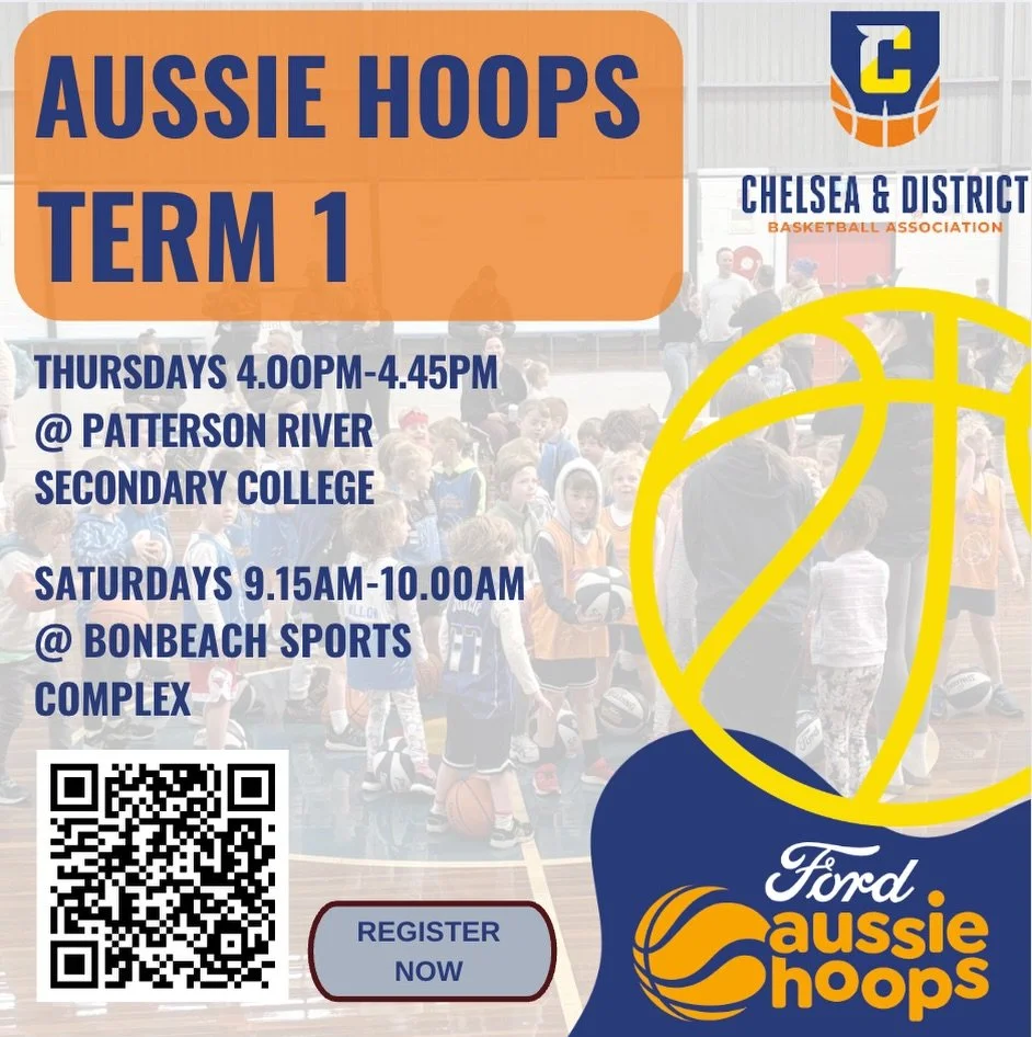 🏀 Aussie Hoops &ndash; Term 1 is coming! 🏀
Join us for another fun-filled term of skills, energy and basketball excitement!

We&rsquo;re excited to share that Eve and Charlotte, two of our talented VJBL players and members of our Big V Youth League