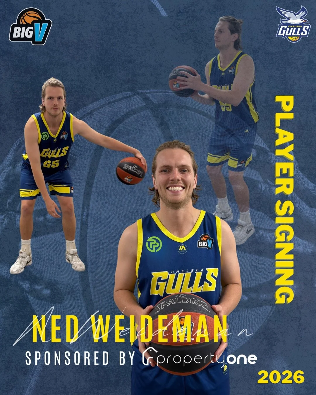 🚨BIG V CHELSEA GULLS SIGNING ALERT!🚨
Welcome to the Nest, Ned Weideman! 💛💙

We are thrilled to announce that Ned Weideman is joining our BIG V PhysiPro Men&rsquo;s squad for the 2026 season!

Ned is a true leader on and off the court, bringing ov