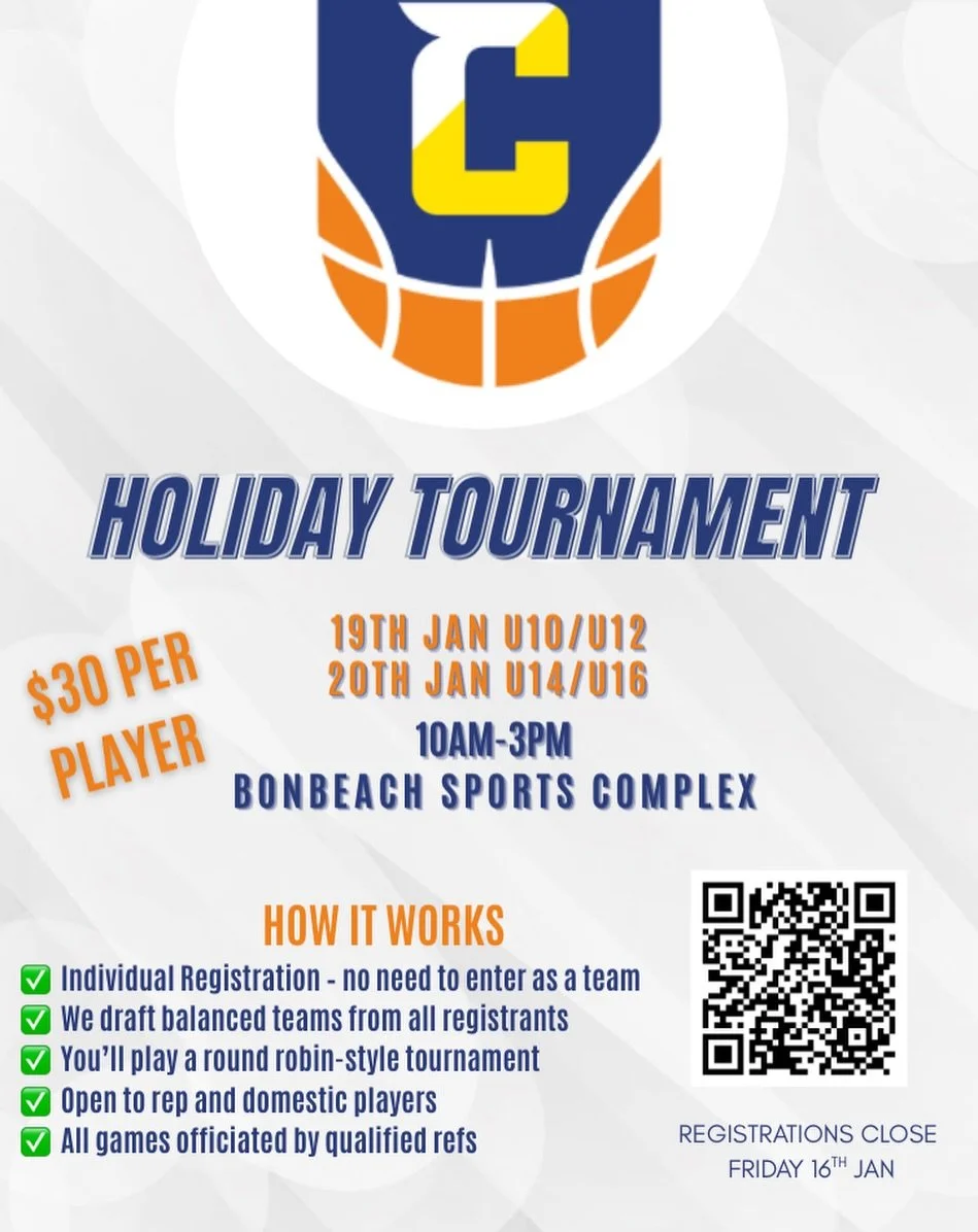 🎉 Holiday Tournament Alert! 🎉
Join us at Bonbeach on 19th &amp; 20th January for our fun-packed holiday camp! Individual registrations welcome &ndash; we&rsquo;ll place you into teams. Perfect for both domestic and rep players. Don&rsquo;t miss out