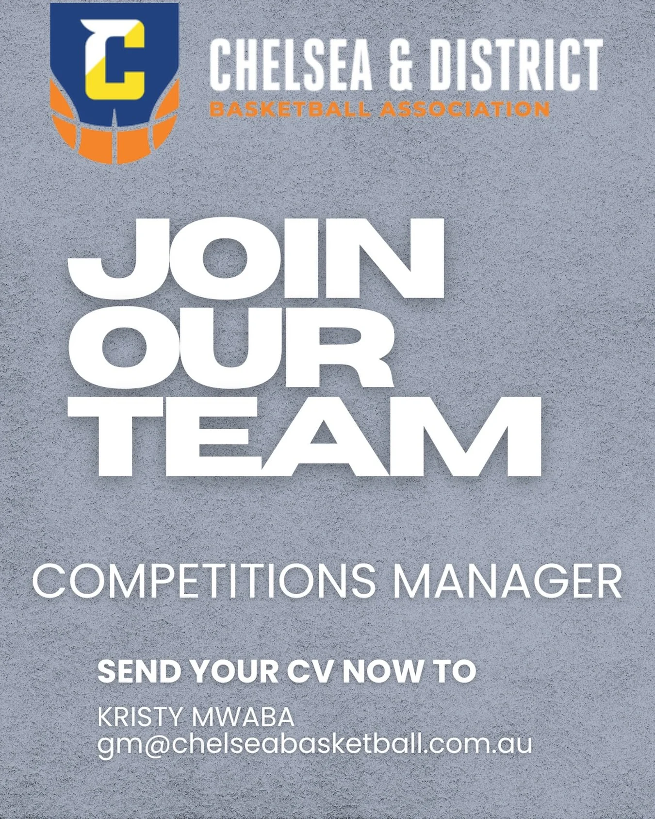 JOIN THE CADBA TEAM &ndash; COMPETITIONS ROLE 

Chelsea &amp; District Basketball Association (CADBA) is seeking the right person to join our team in a Competitions-focused role.

This opportunity is ideal for someone who:
✔️Has experience in sports 