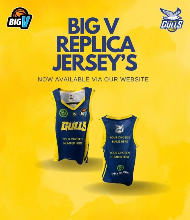 Big V replica singlets are now available to order! 🎉

Get your favourite Big V player&rsquo;s name and number on the back of your jersey, or personalise it with your own name and number!

Orders can be placed via the store link on our website. Pleas