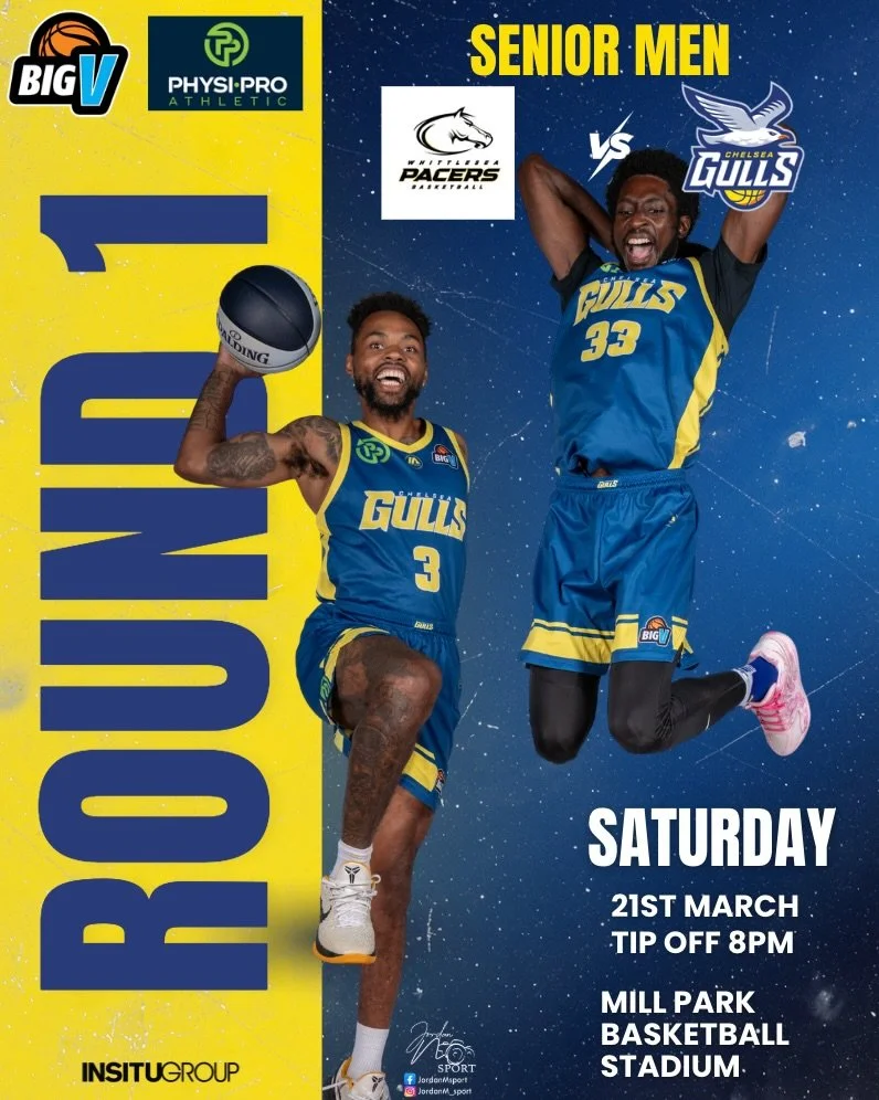🏀 GULLS ON THE ROAD &ndash; ROUND 1 ACTION! 🏀

It&rsquo;s a HUGE opening weekend for our Gulls with plenty of action across the board 💥

🔥 Our Division 1 Men are set for a massive season opener on the road
🆚 Whittlesea

🚗 Our Youth League Men a