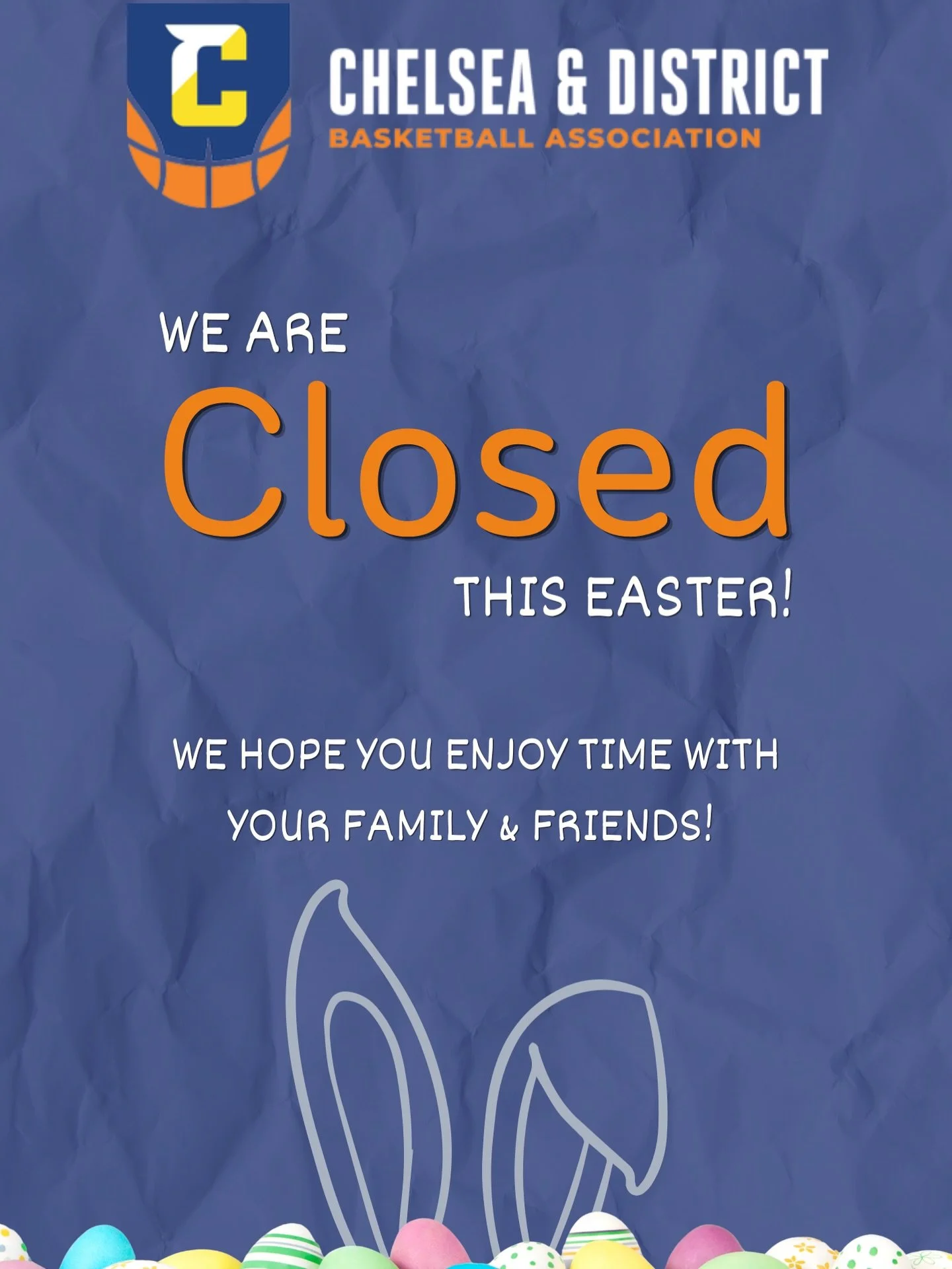 🐣 EASTER CLOSURE NOTICE 🐣

CADBA will be closed over the Easter period from Friday 3rd April, reopening on Tuesday 7th April.

Keep an eye out for casual shooting times across the holidays 🏀 and don&rsquo;t forget to lock in your spot for our holi