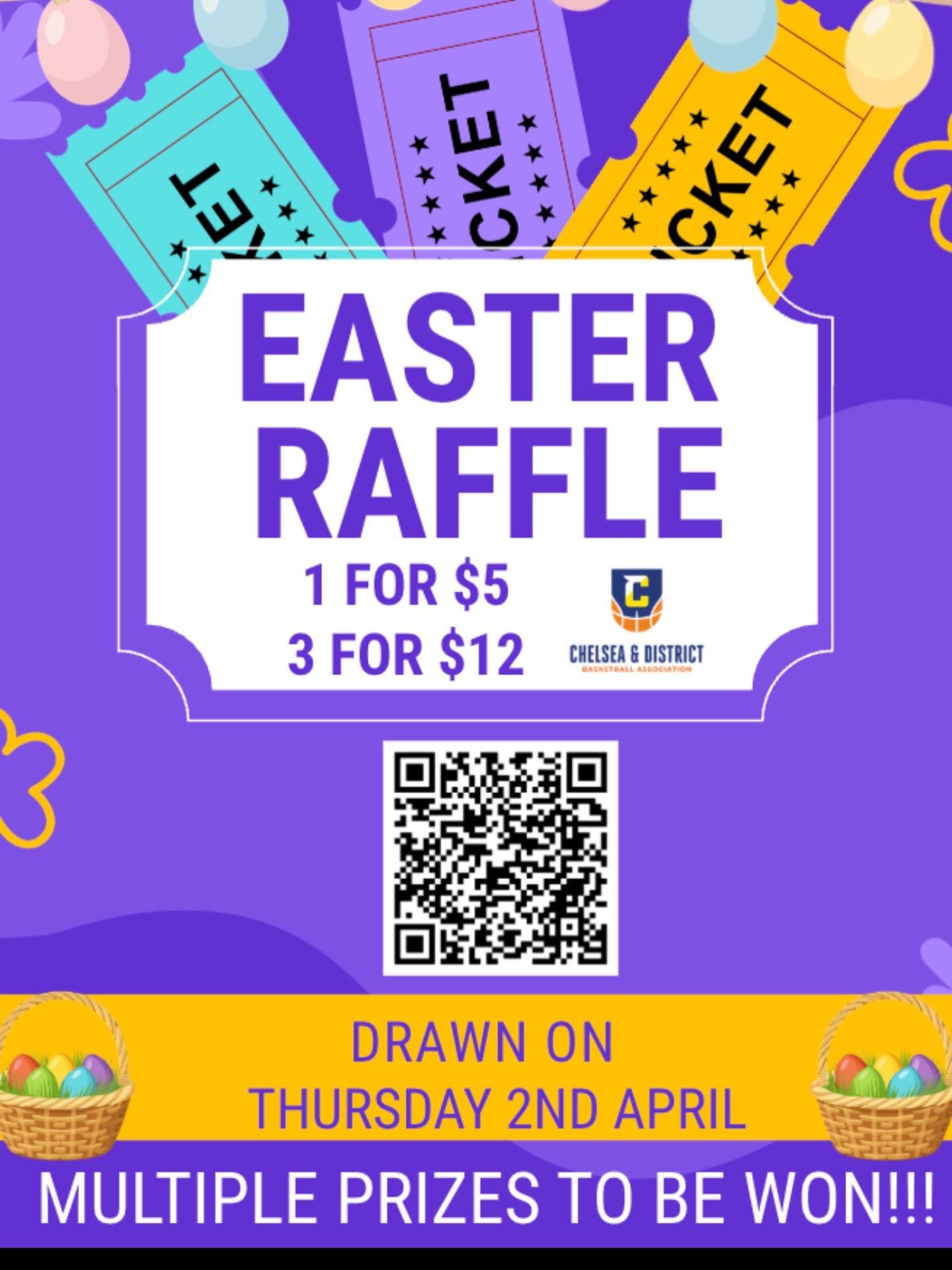 🐣 LAST CHANCE to grab your Easter Raffle tickets! 🐣

Orders close TONIGHT at 8PM ⏰
With over 10 prizes up for grabs, you don&rsquo;t want to miss out! 🎁

Winners will be drawn tomorrow morning &ndash; just in time for the Easter break! 🐰✨