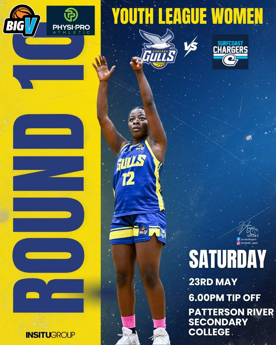 🏀 BIG V GAMES THIS WEEK 🏀

YLW + YLM are back at home this week, while the Men hit the road looking to bring it home 💪
Big weekend ahead for the Gulls &mdash; let&rsquo;s get around all 3 teams this weekend 💙💛

#GoGulls #BigV #ChelseaGulls