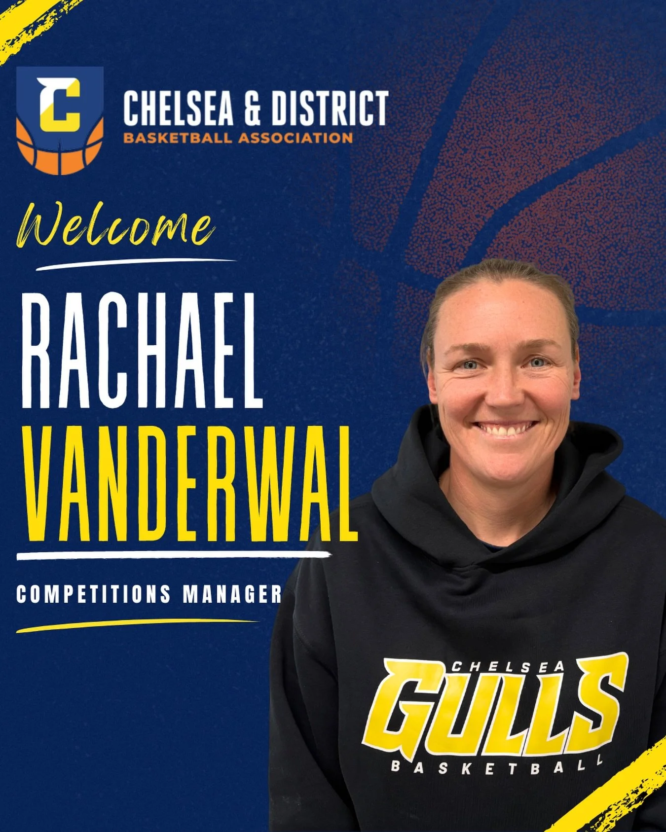 Please join us in welcoming Rachael Vanderwal to Chelsea &amp; District Basketball Association as our new Competitions Manager! 

Rachael brings with her extensive experience in basketball operations, competitions knowledge, and representative progra
