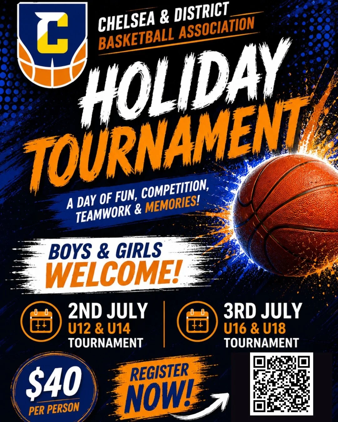 🏀 SCHOOL HOLIDAY BASKETBALL TOURNAMENT &ndash; BONBEACH! 🏀

Looking for something fun these school holidays? Join us in Bonbeach for two action-packed days of basketball, teamwork, competition, and great memories!

✅ Boys &amp; Girls Welcome
✅ All 