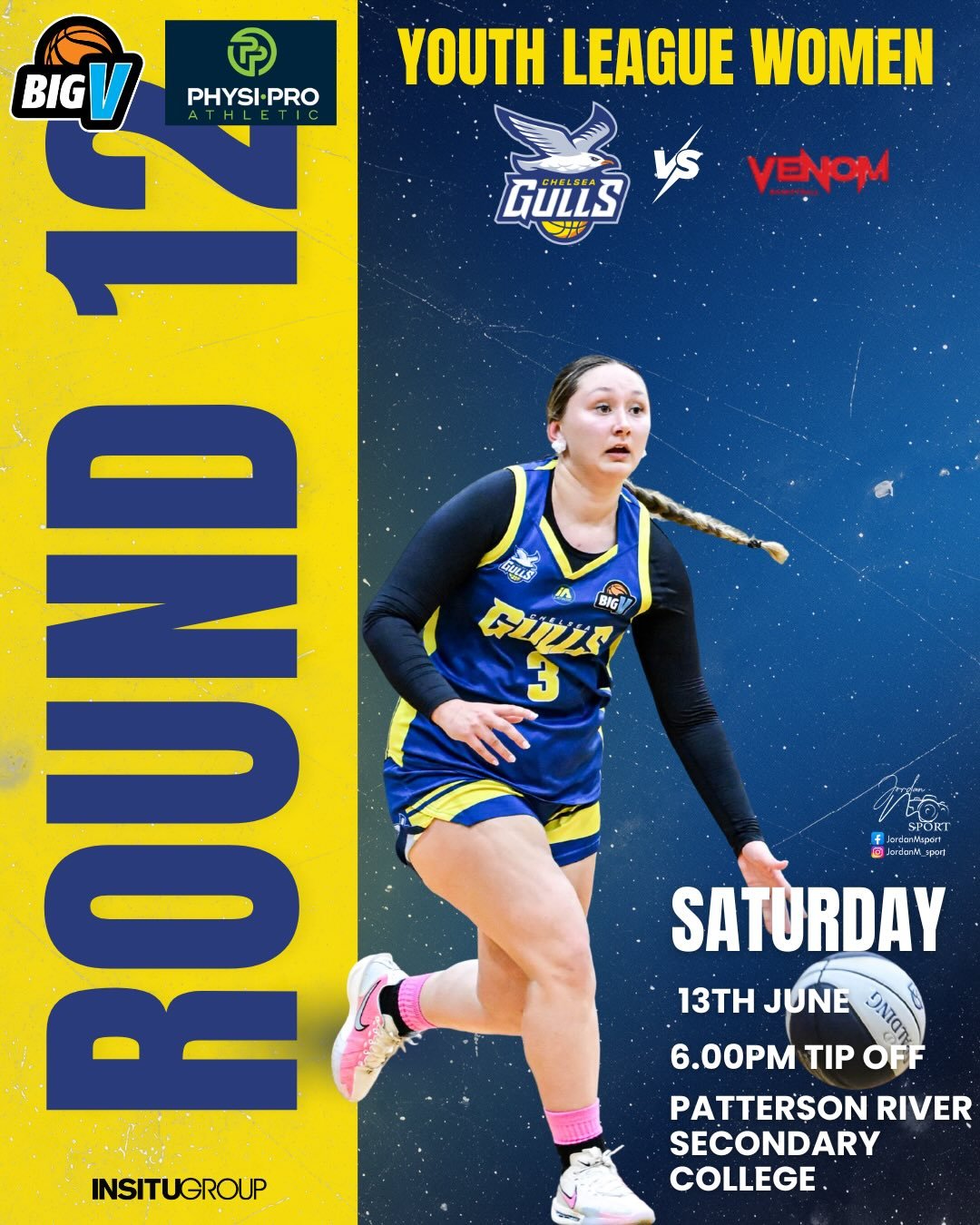 💙💛 BIG V WEEKLY FIXTURE 💛💙

Our Big V weekend is here and we&rsquo;ve got a huge three-game slate ahead!

Our Youth League Women are back at home this Saturday as they take on Venom at Patterson River Secondary College. 

A huge shoutout to Charl