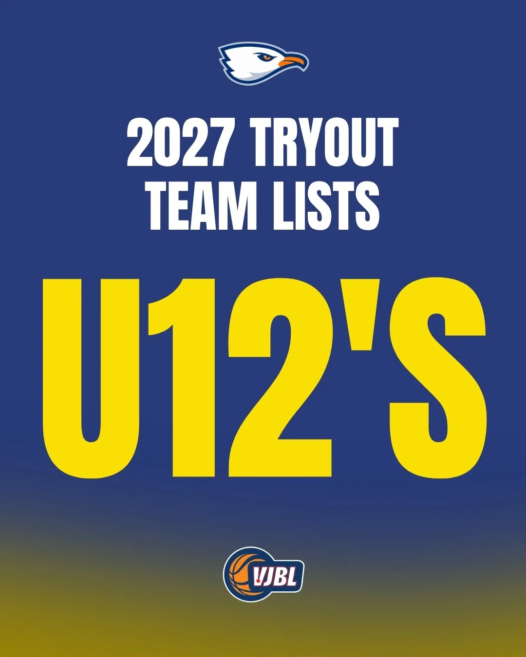 U12 BOYS &amp; GIRLS VJBL TEAMS ANNOUNCED
