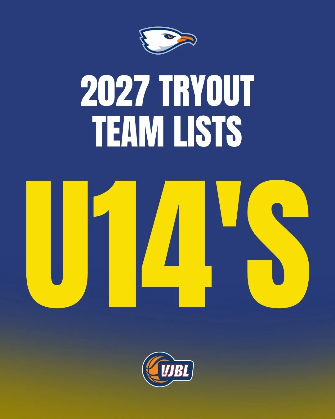 U14 BOYS &amp; GIRLS VJBL TEAMS ANNOUNCED