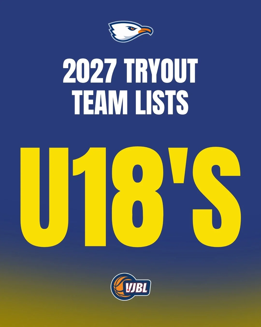 U18 BOYS &amp; GIRLS VJBL TEAMS ANNOUNCMENT