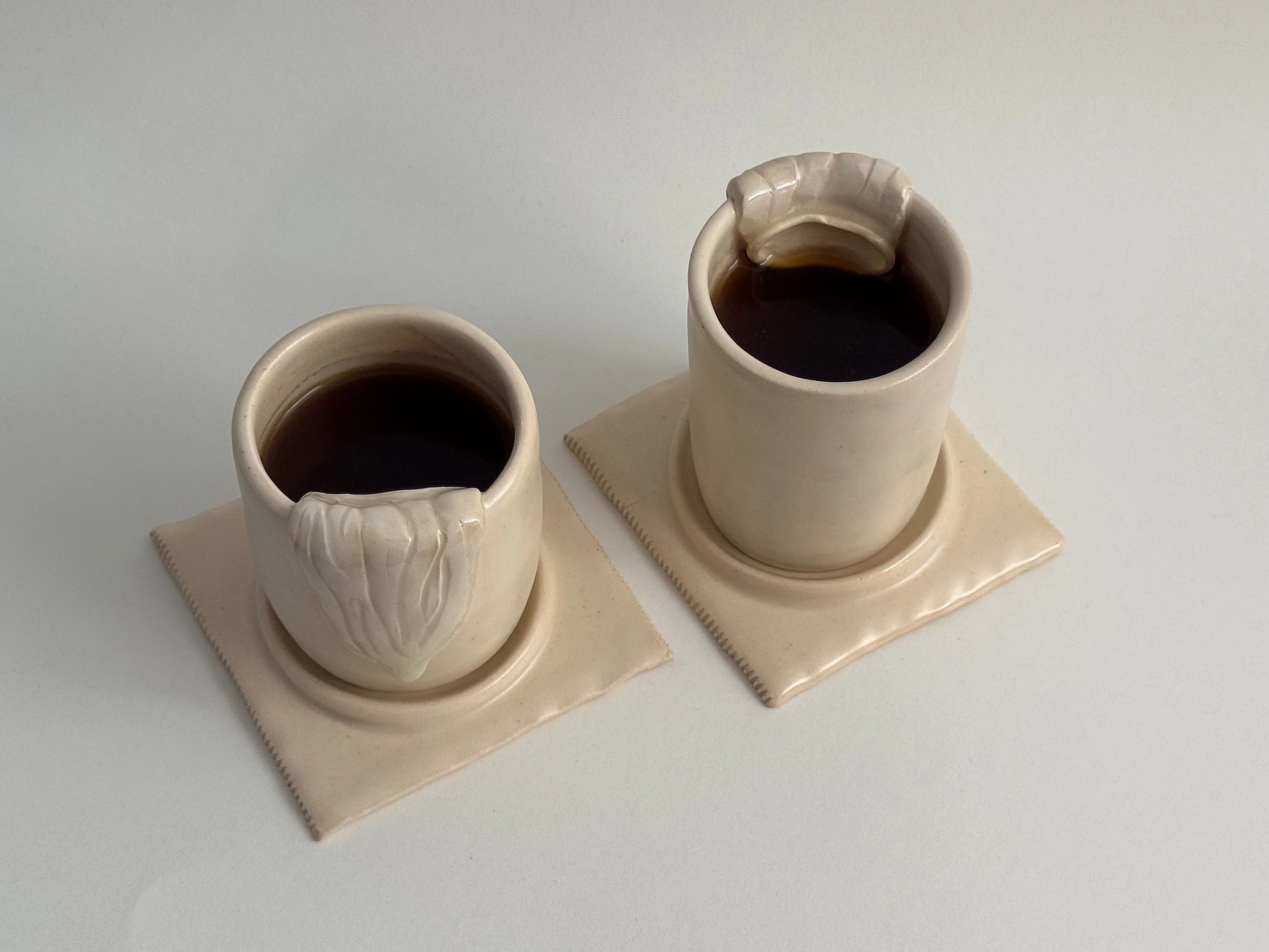 USED CONDOM IN TEACUP + CONDOM SAUCER