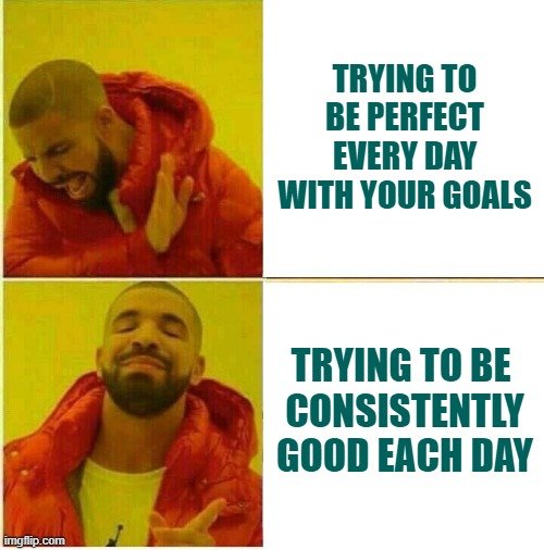 How an imperfect week won't ruin your progress - and how it's actually the key to your success. ⁣

 You try to go and have a 'perfect' week, but by Tuesday, something goes wrong&hellip;⁣

So you scrap the whole thing and promise to start again next M