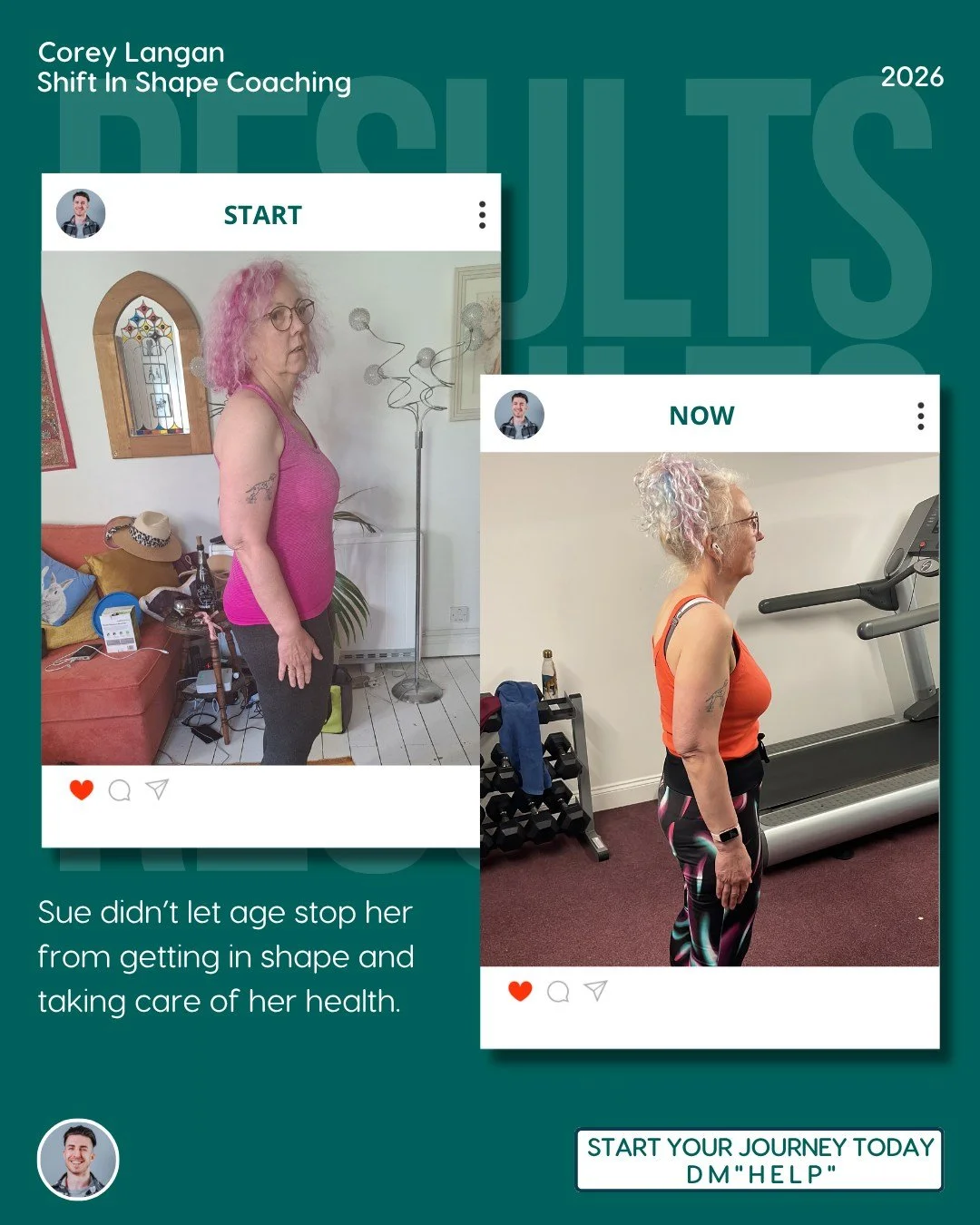 Think your age is what&rsquo;s stopping you from losing weight or getting in shape?

It isn&rsquo;t. 

Let me tell you about Sue.

She had struggled with her weight and fitness for most of her life.

By the time we started working together, she was t
