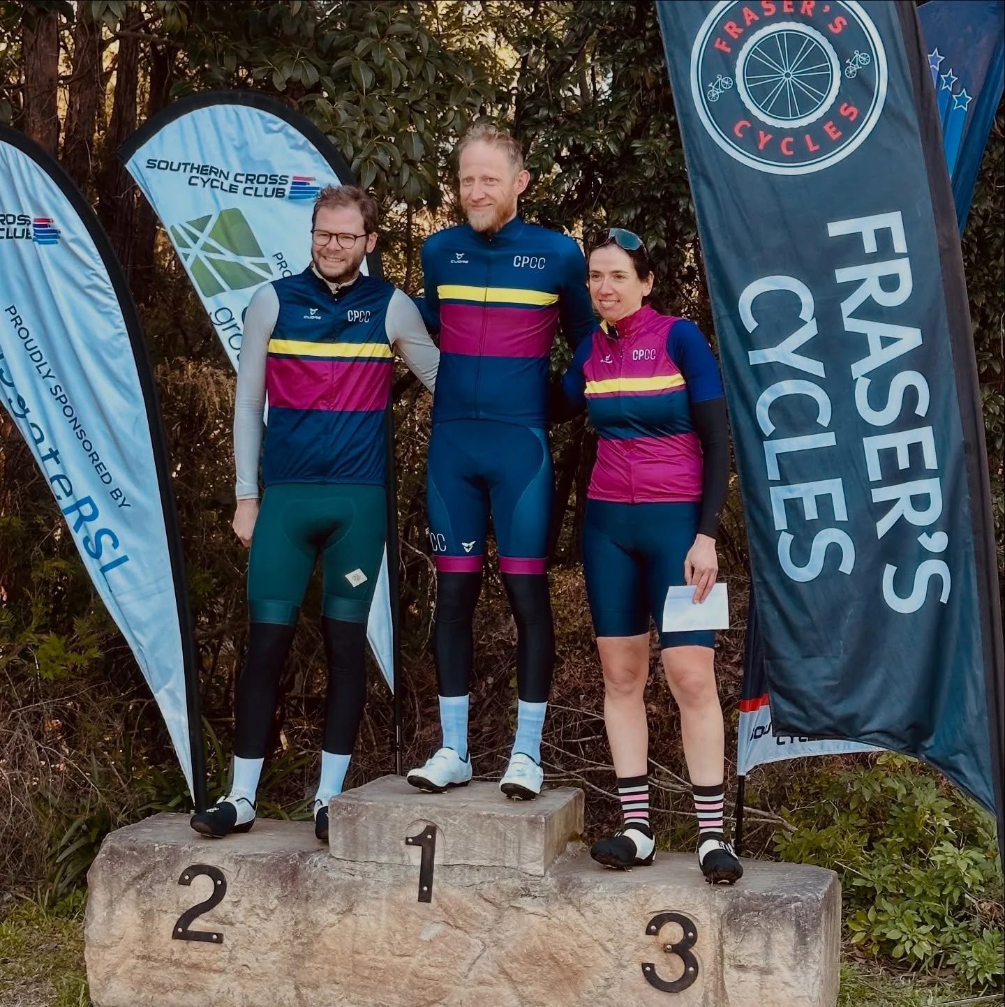Round 1 of CPCC’s Club Champs was held at Waratah Park Sutherland on Sunday. We had the numbers and swept the podiums from D up to B grade - with a strong showing in huge A grade!
Thanks to all our members who showed up in the cold conditions