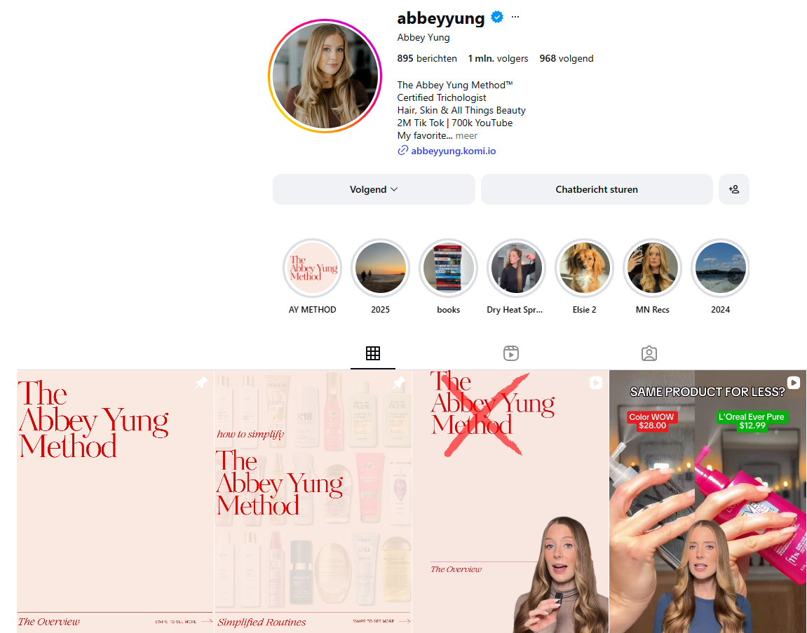 De Abbey Yung methode voor haar met slag en krullen