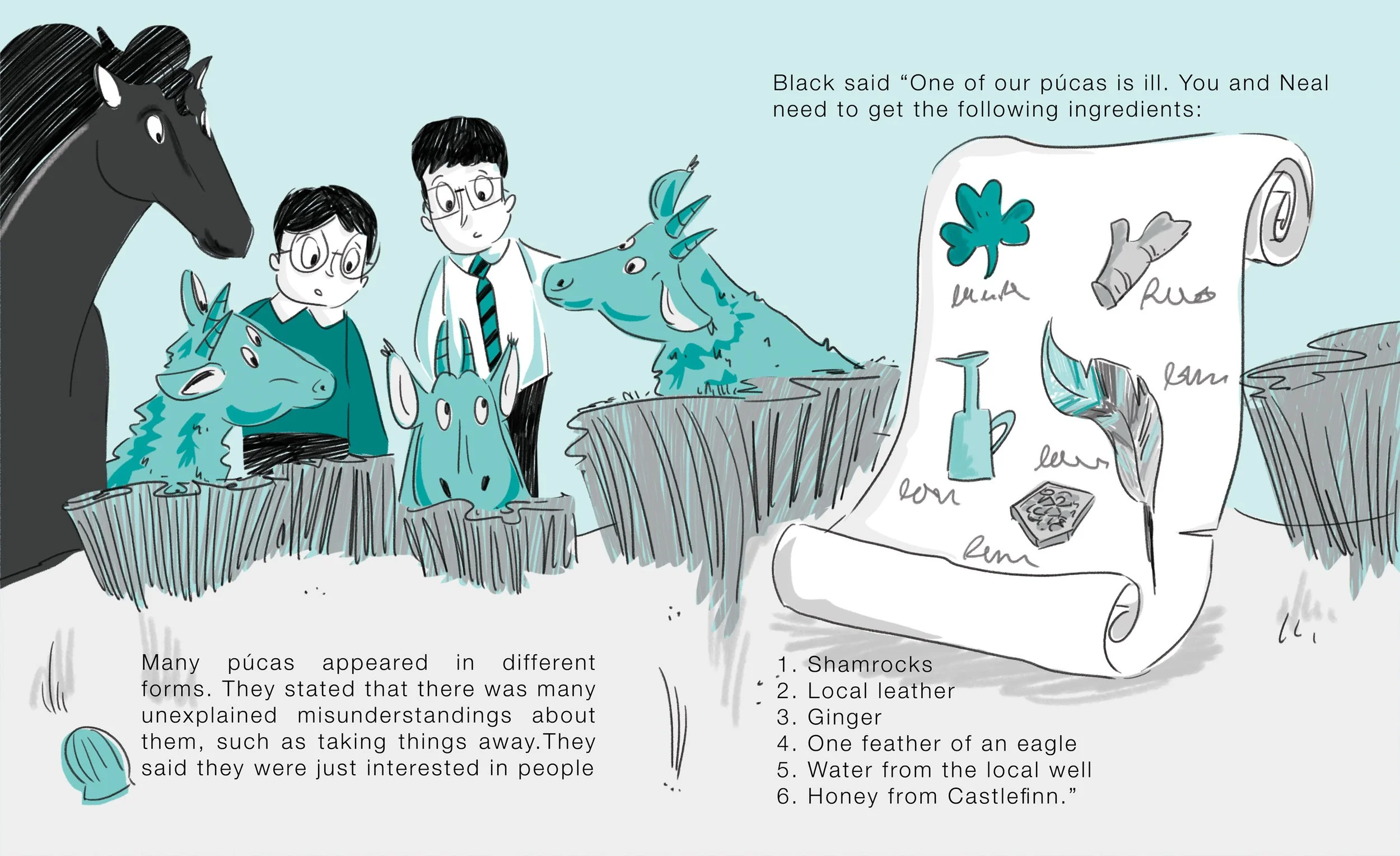 Illustrated book covers created for the Specsavers Children’s Short Story Competition winners at the An Post Irish Book Awards 2025 Charles Gallagher