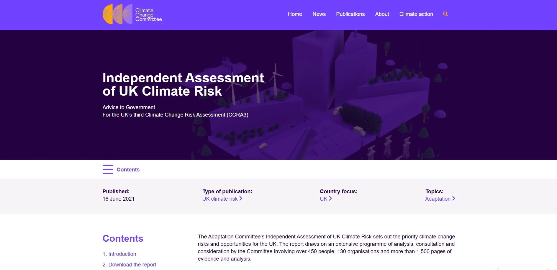 Reflection | Independent Assessment of UK Climate Risk — June 2021