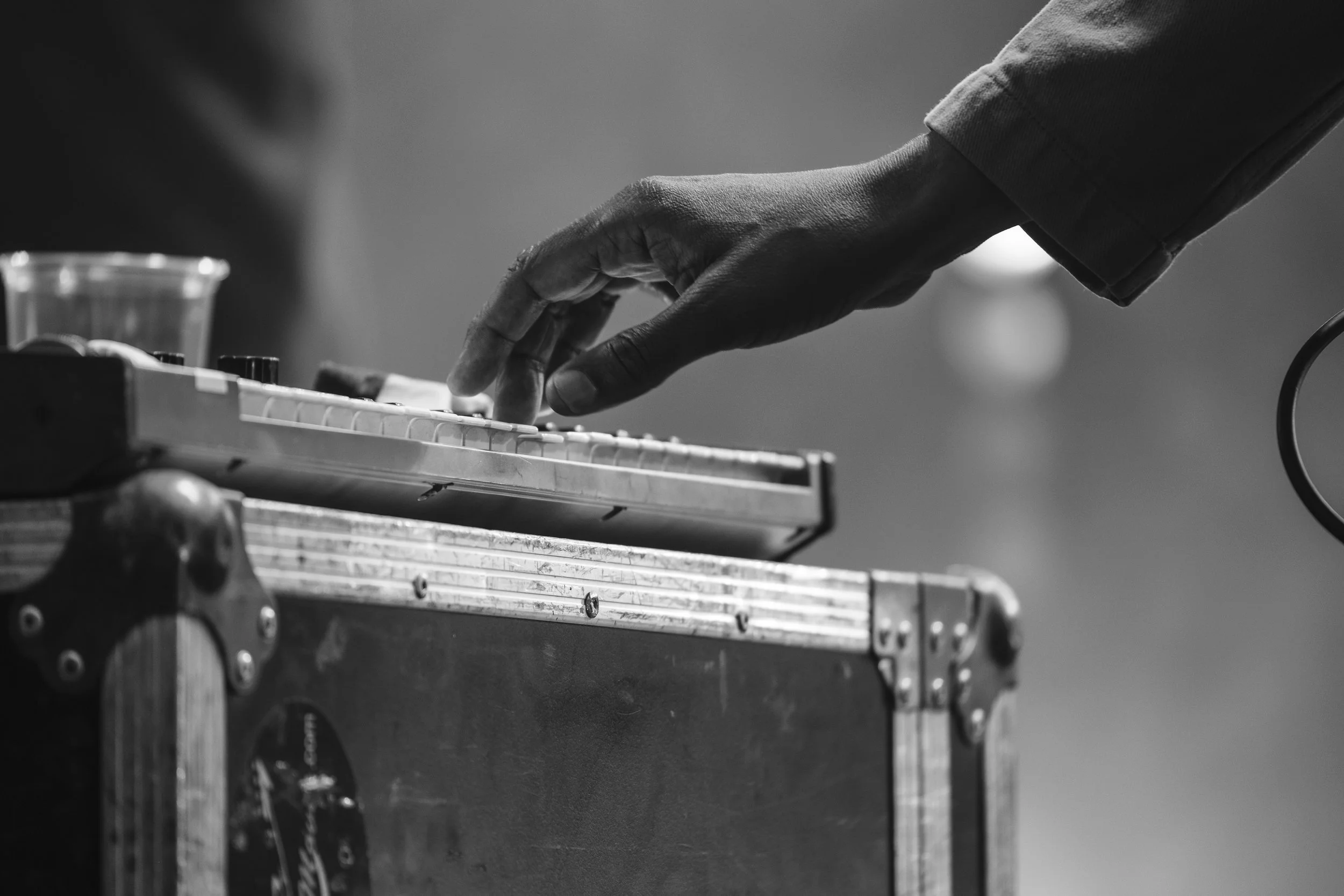 Pete Turner of Elbow performing at the bandstand in glasgow. Shot by Music photographer Mark Cameron
