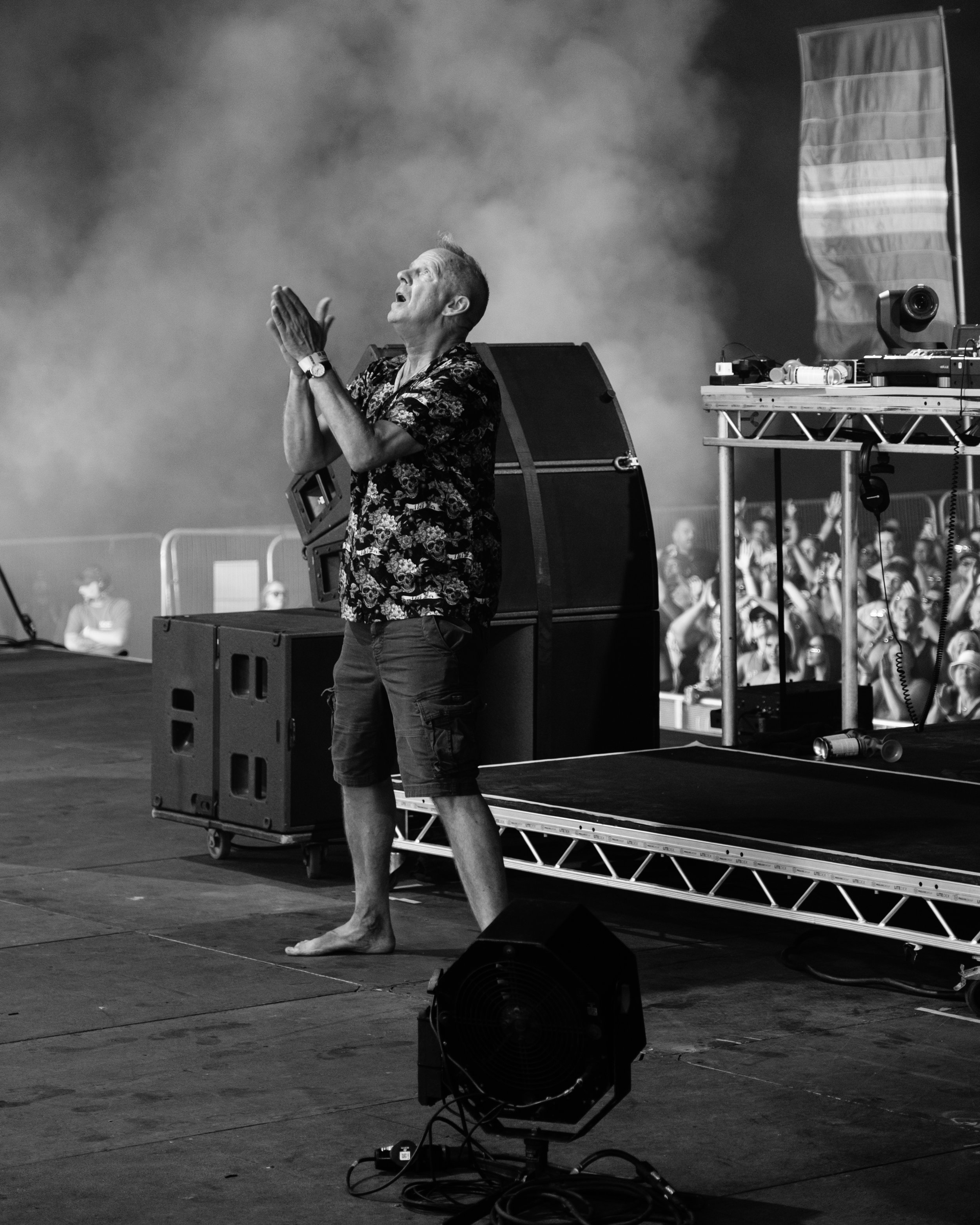 Fatboy Slim Performing at Brighton Beach, July 2026. Photographed by Live music photographer Mark Cameron