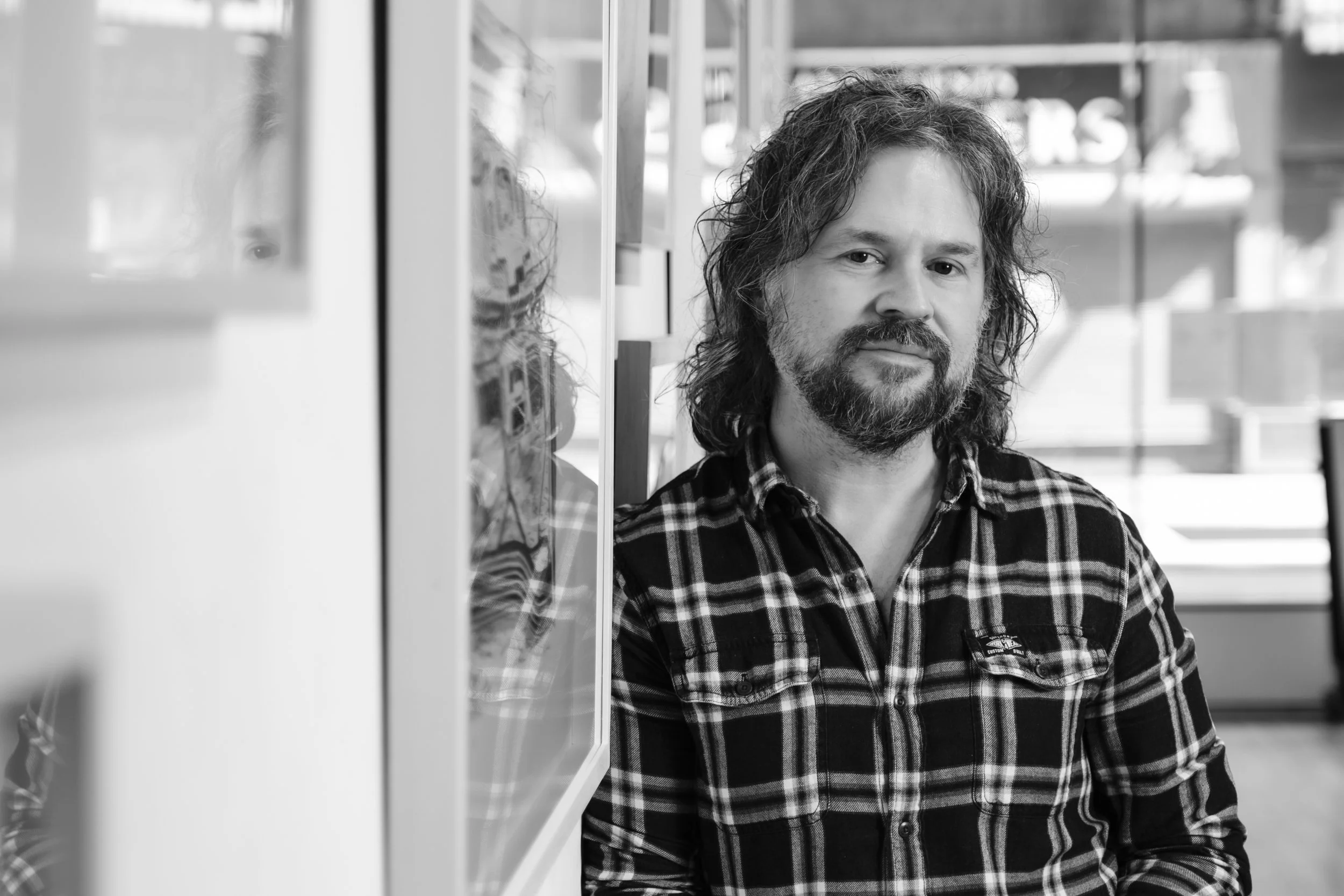 James Murphy, Commercial Director of The Glasgow print Studio. Glasgow, May 2025. Shot by Mark Cameron