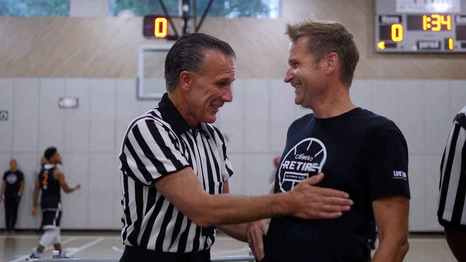 Alan Arlt with NBA official Kenny Mauer