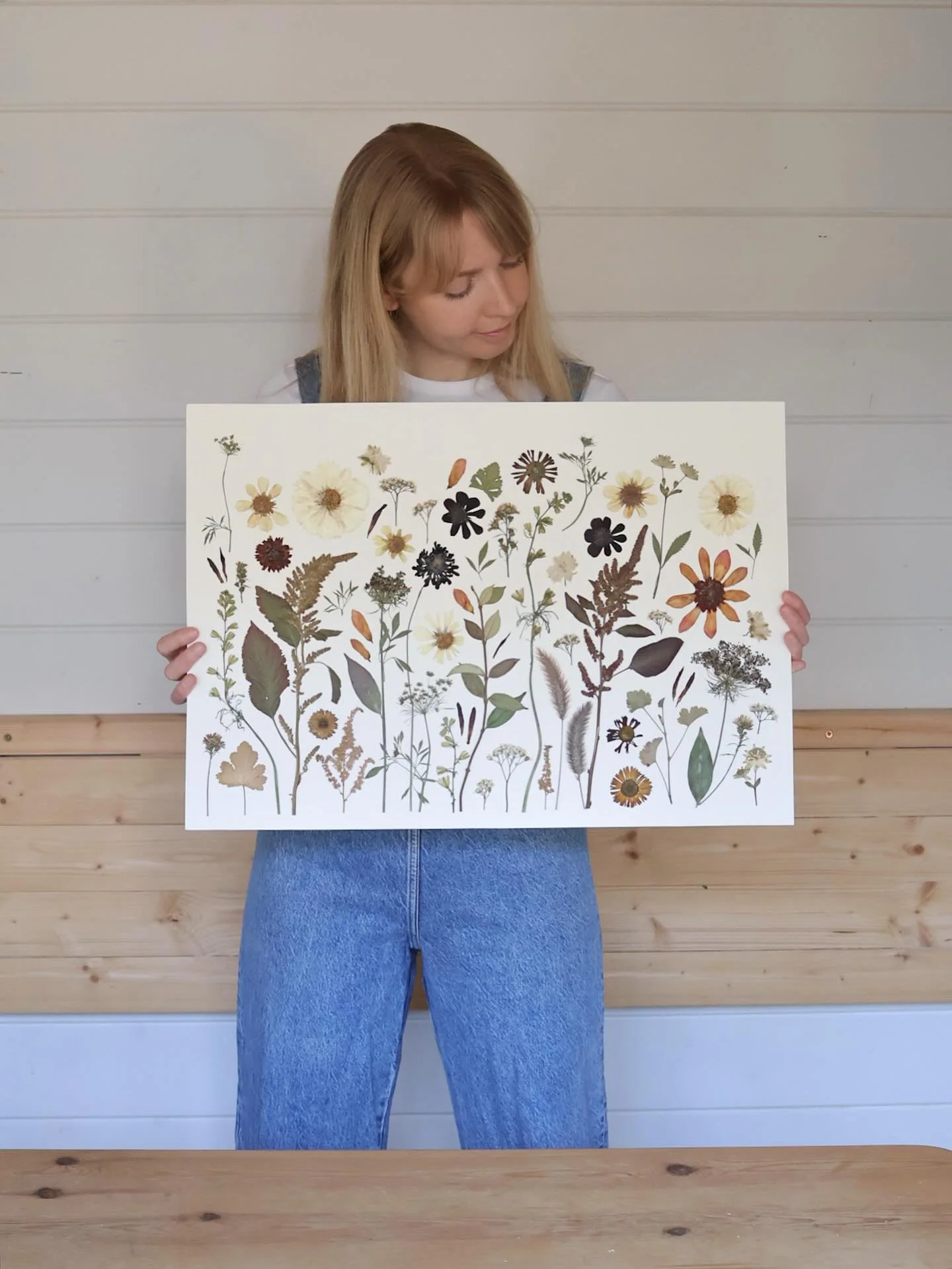 Pressed flower artwork for C&amp;Js wedding flowers this Autumn 🍂☕️