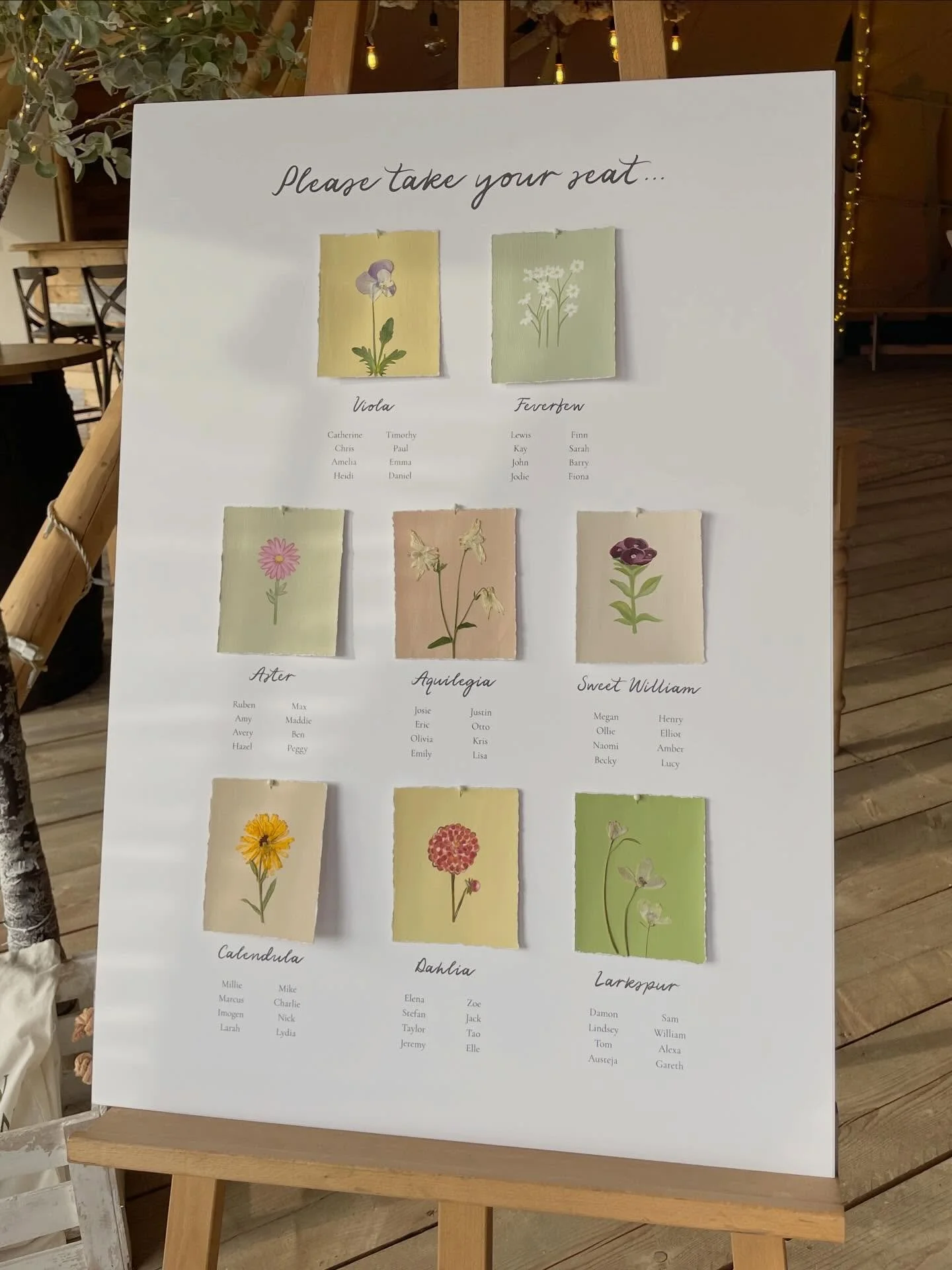 Bespoke wedding table plan at the lovely @fallowmeadowevents 🤍🪴