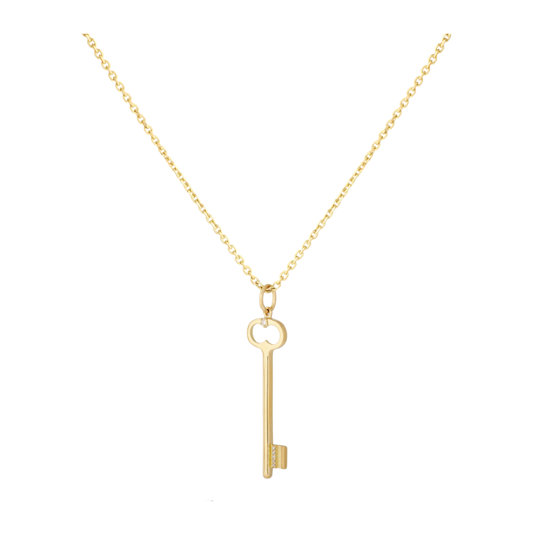 Diamond Key of Love Pendant مفتاح الحب الماسي