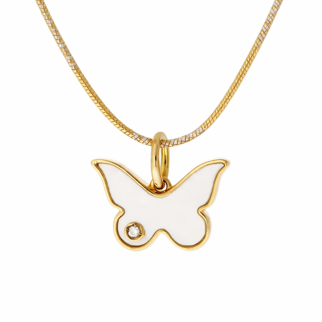 Butterfly Enamel Pendant