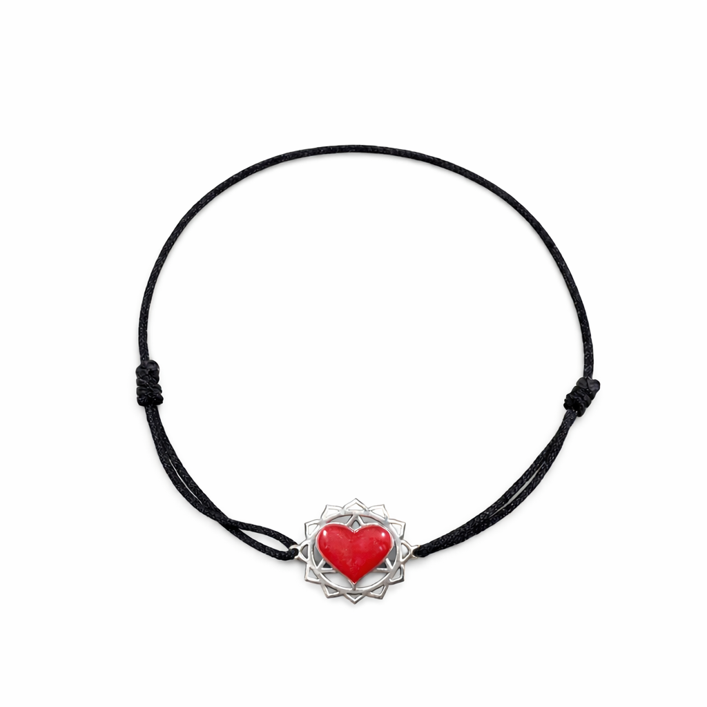Silver Heart Chakra Bracelet