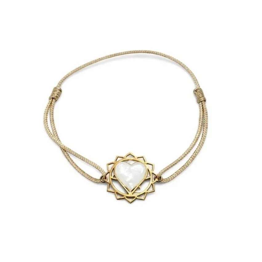 Gold Heart Chakra Bracelet