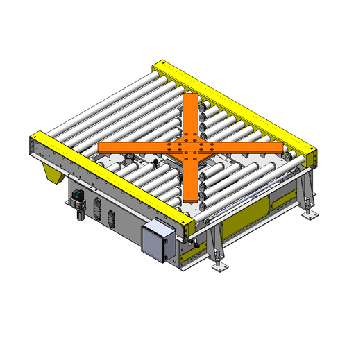 PALLET LIFT AND ROTATE (IRON CROSS) — Prime Conveyor
