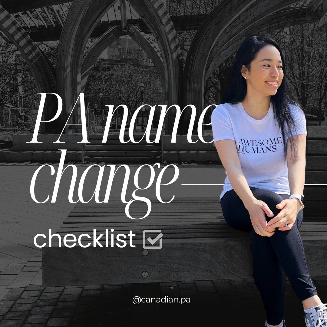 Because you asked... here's my &quot;PA Name Change&quot; checklist!

Am I missing anything on the checklist? Let me know in the comments :) 

I *may* have procrastinated because of how extensive this process is to change all legal documents, but wit