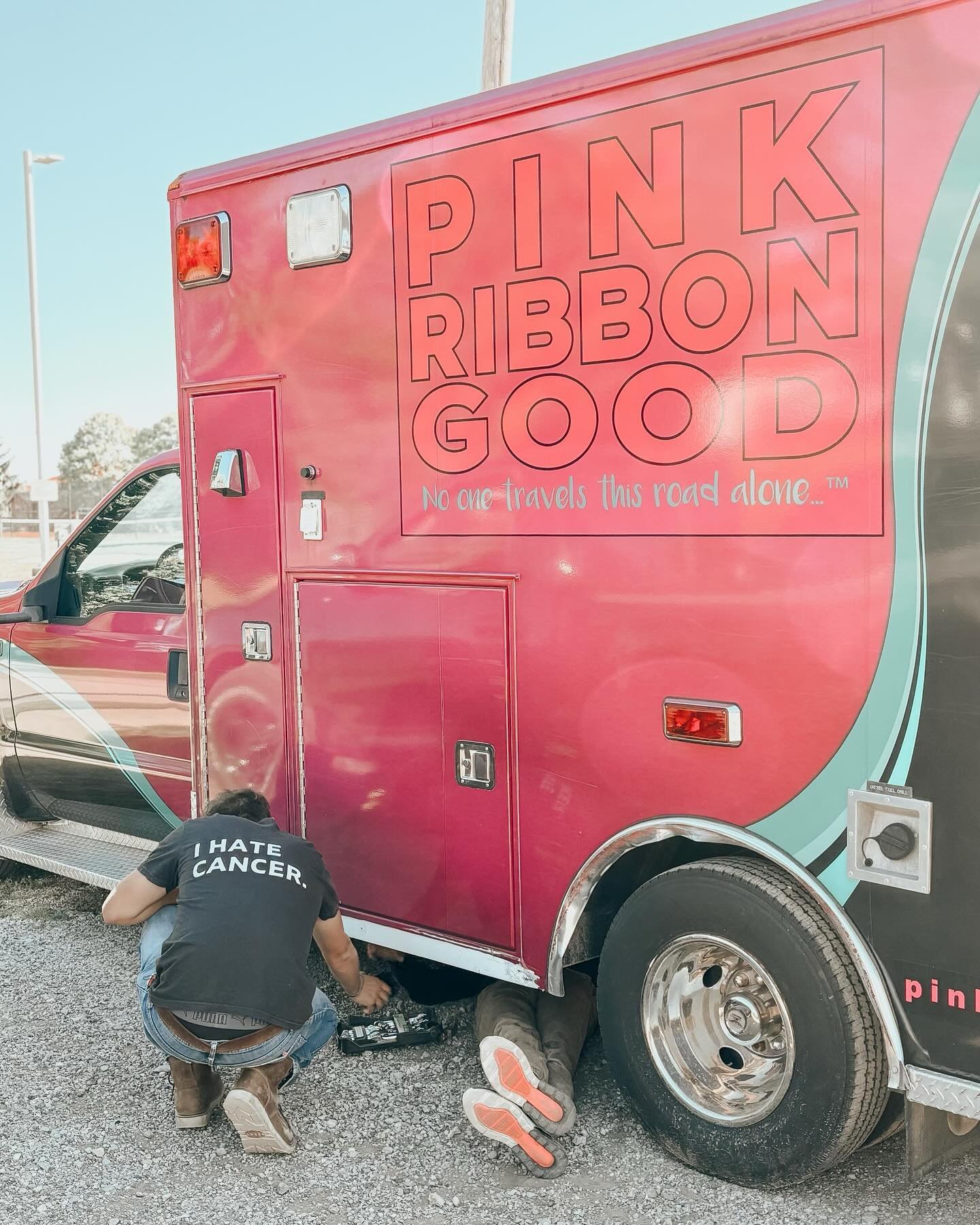 A first for us&hellip;.
By next week the inside of this ambulance should look like a traveling boutique and where be a place you can grab all your amazing PRG gear🖤

If you aren&rsquo;t following the amazing @prg_daytonregion @pinkribbongood you sho