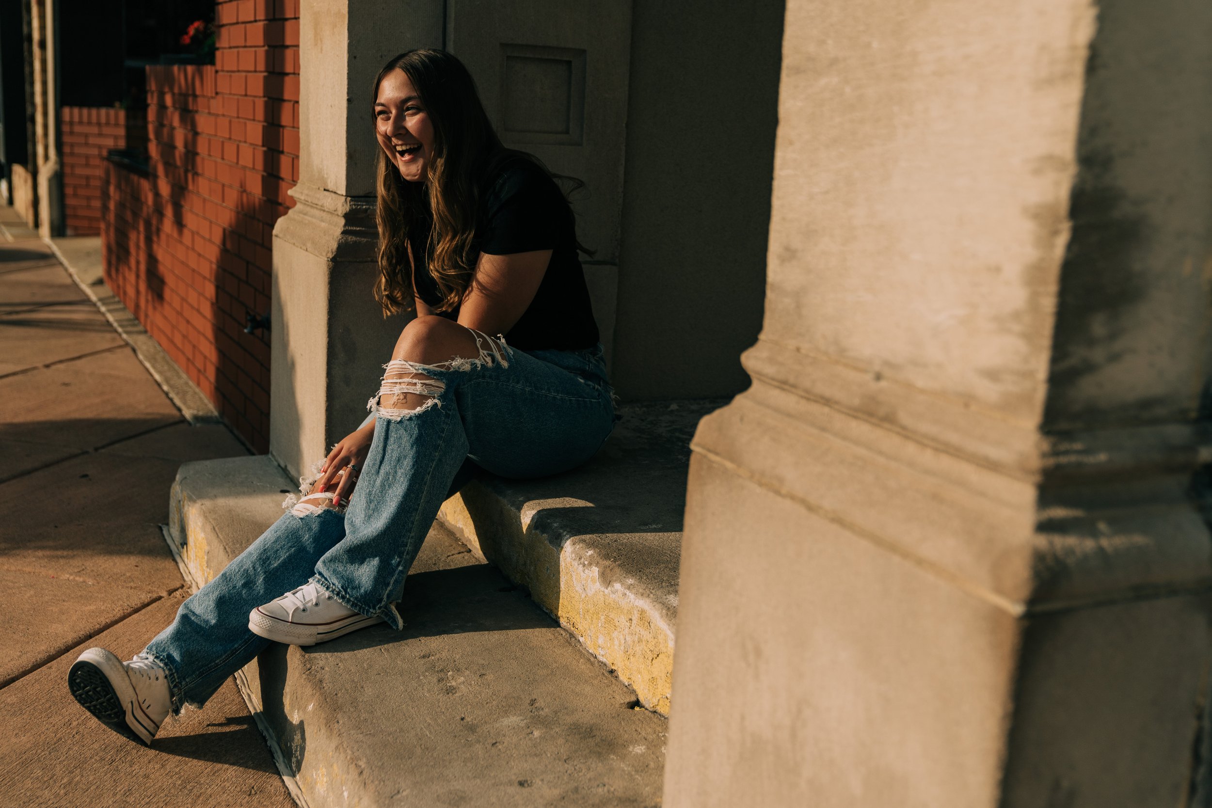 Senior portraits in downtown Elkhart