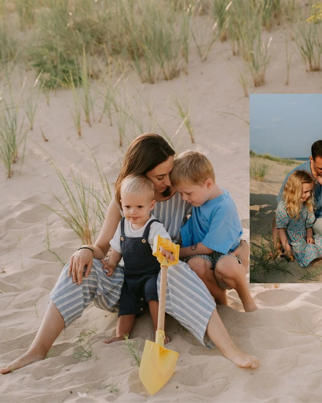Grandma&rsquo;s heart? Full. Her hands? Also very, very full.

In 2022, this family invited me for sunrise pictures on the beach in Union Pier. This year, I was invited back to capture the expanded crew&mdash;because this lucky grandma welcomed three