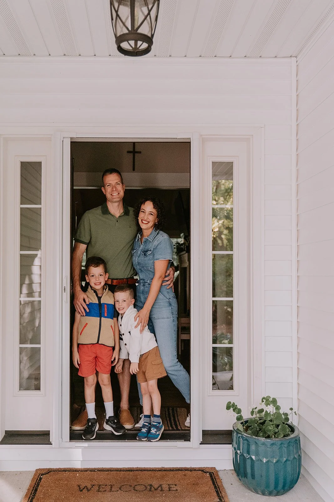 Front Door Family Portrait | Michigan &amp; Indiana Mini Sessions