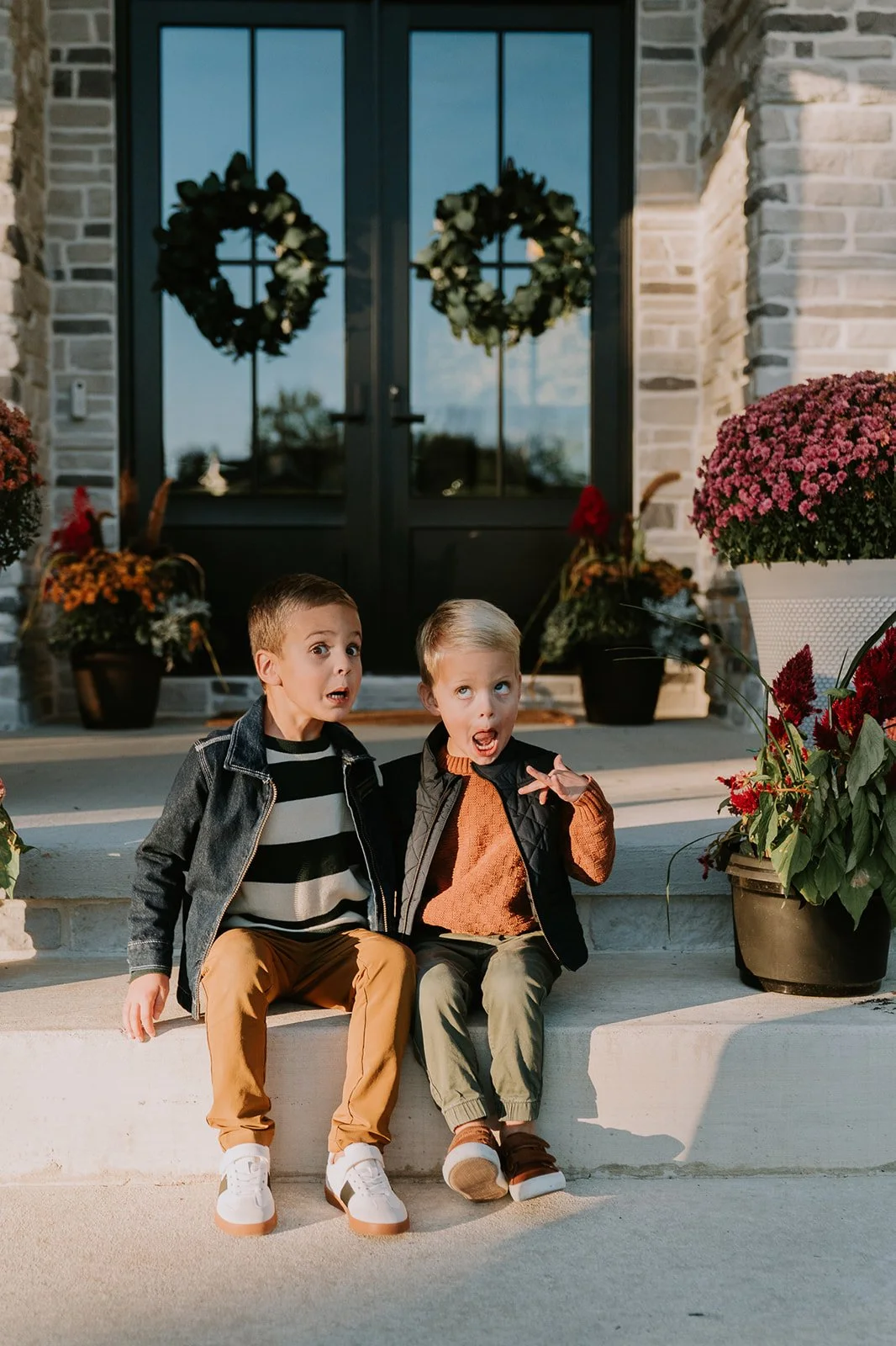Front Door Portrait of Brothers | At-Home Mini Session