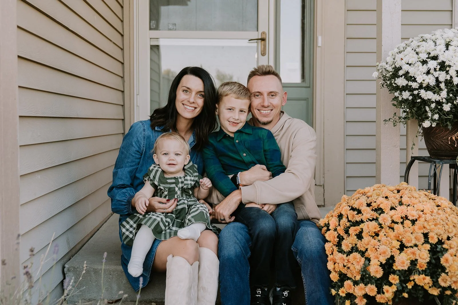 Fall Front Porch Minis Family Portrait | South Bend Indiana