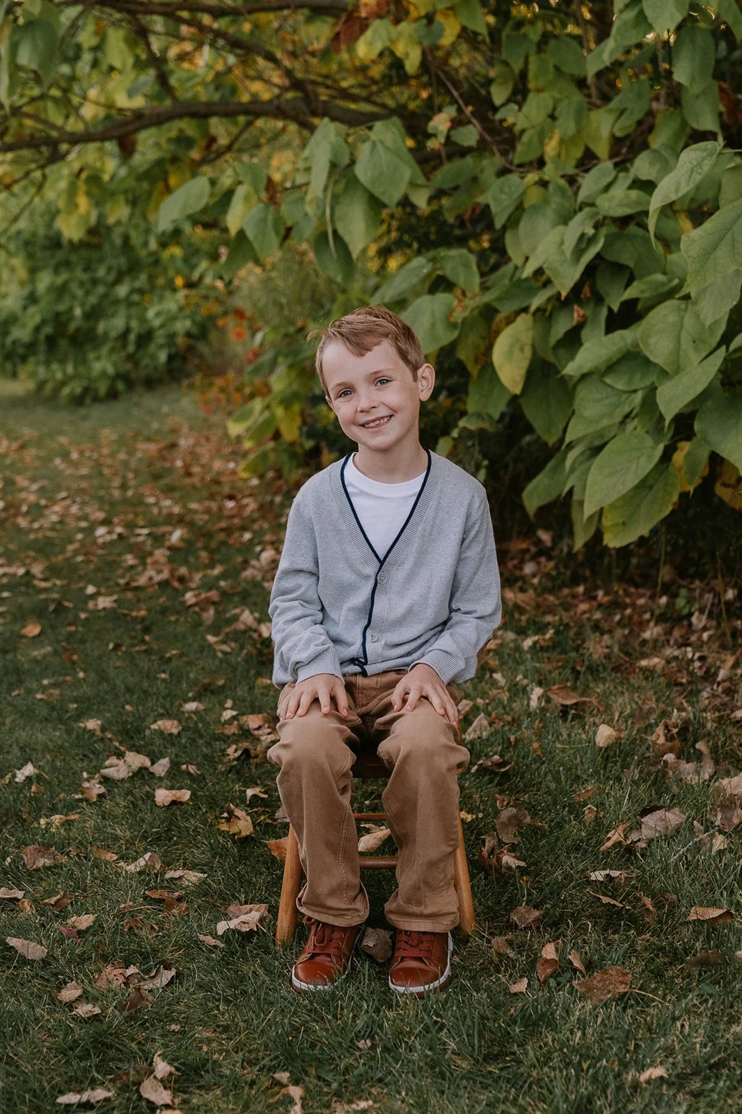 Fall Portrait of Big Brother | Mishawaka Indiana Photographer