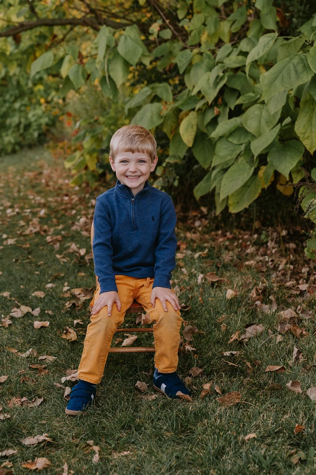 Autumn Portrait of Young Boy | Meadows Edge Minis