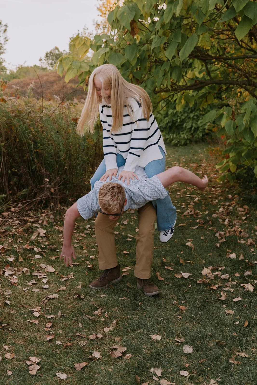 Piggyback Ride in the Meadow | Lifestyle Family Photography