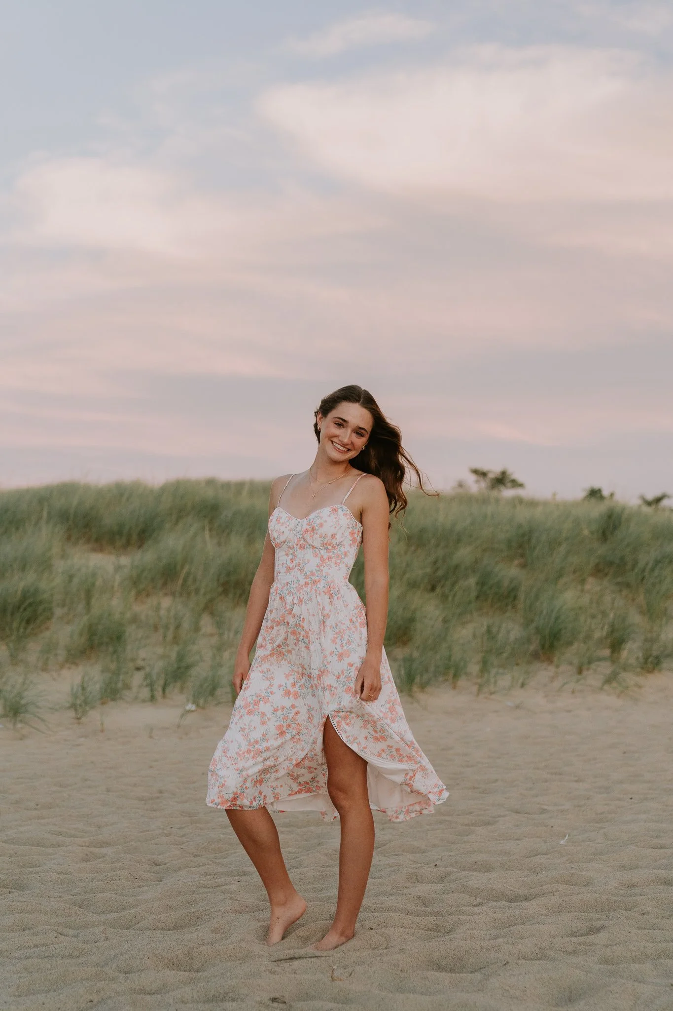 Pastel beach senior pictures