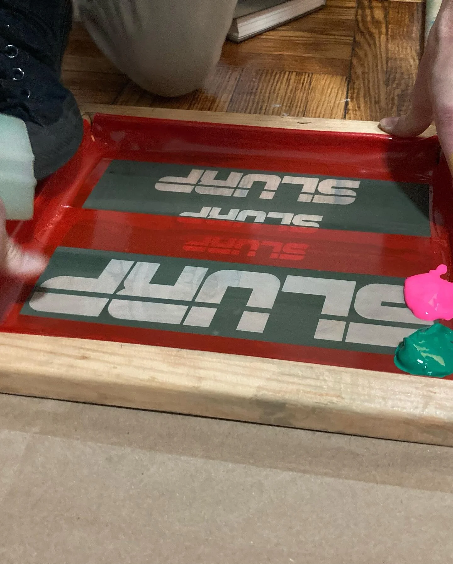 today the slurps did a little festive merch making! boy oh boy are we good at making merch! so slurpy! so friendship! 🐸⚽️ you can snatch our sick kits at the link, famously, in the bio! more merch to come!