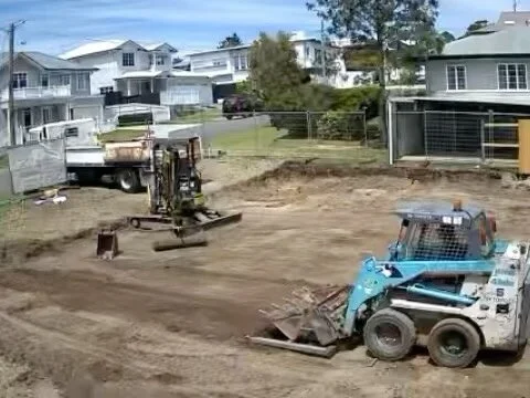 OAKE Group development at Camp Hill commenced today! Here we go&hellip; site cutting and preparation for slab. #propertydevelopment #architecturaldesign #exclusivehome #88 #collaboratedevelopsucceed @ambrose_design_and_construct